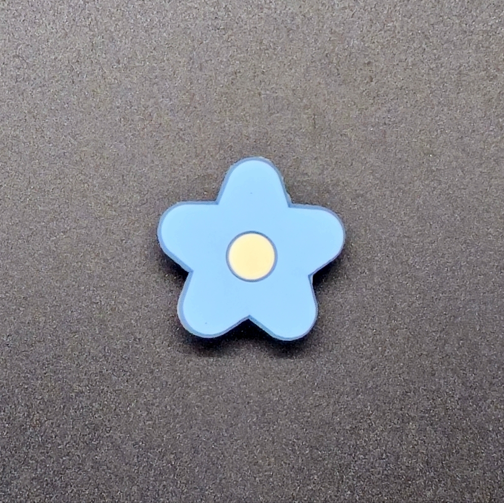(5/$15) Baby Blue Flower Croc Charm